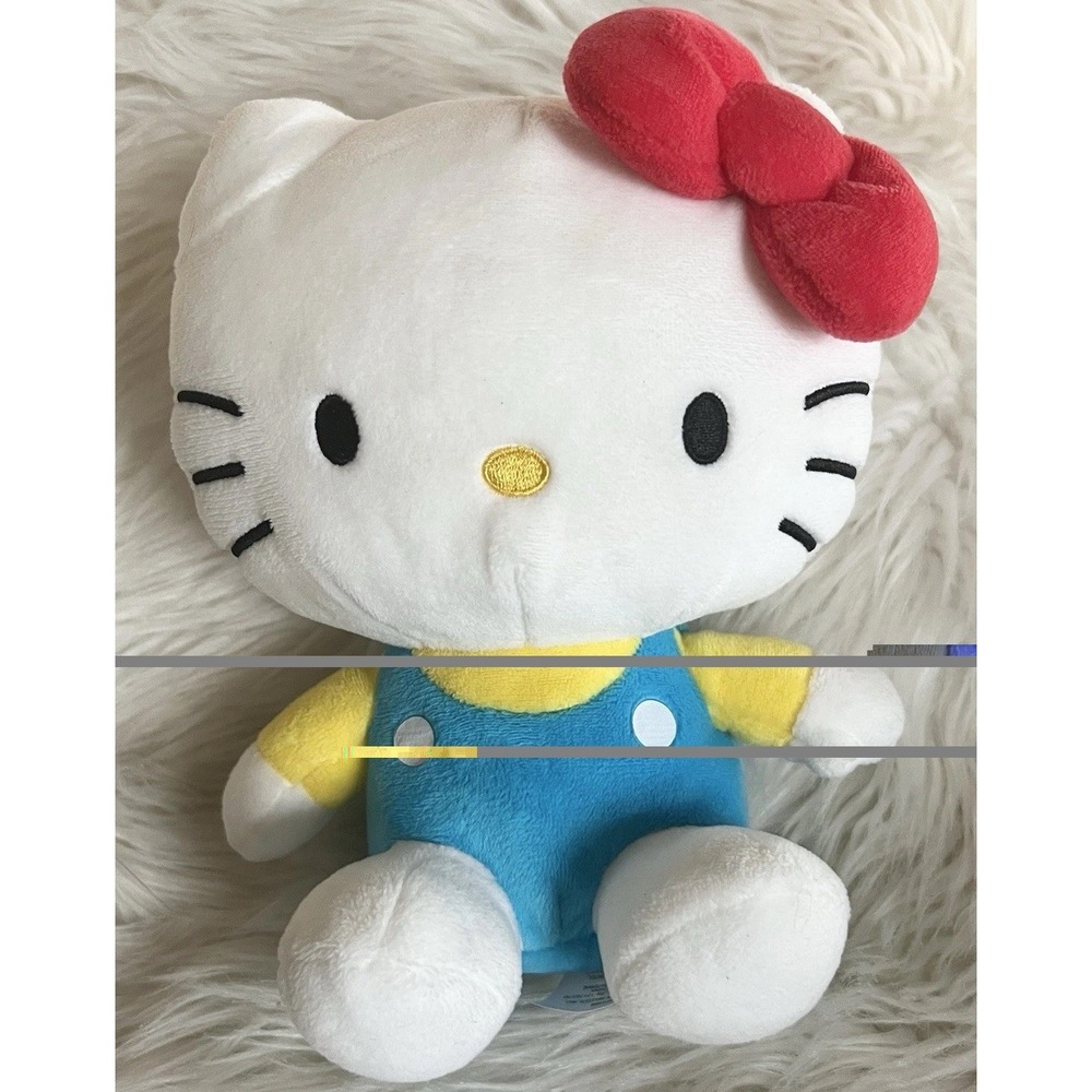 2023 Sanrio Hello Kitty Classic Plush Stuffed Animal‎ White With Red Bow 7"